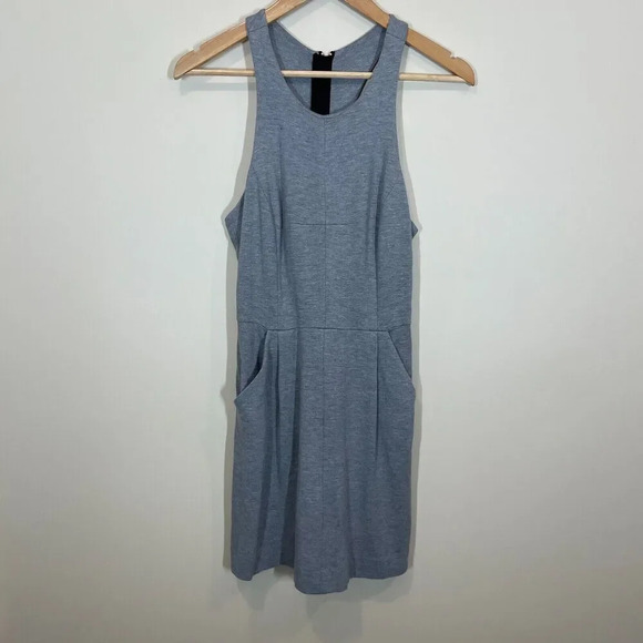 Milly Women's Tank Dress Small Gray Pockets Casual Sleeveless Made in USA* - Picture 1 of 10